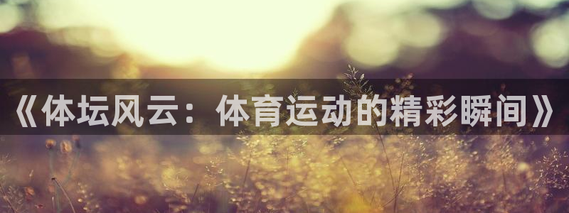 蓝图娱乐平台：《体坛风云：体育运动的精彩瞬间》