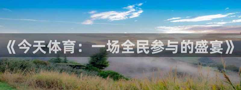 蓝图娱乐官网注册：《今天体育：一场全民参与的盛宴》